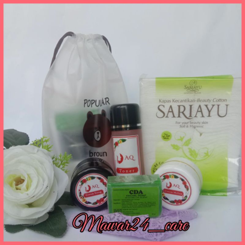 BISA COD SKINCARE CREAM AQ GLOW ORIGINAL PEMUTIH WAJAH OBAT JERAWAT  BY MEGAMAULIDA NIGHT DAY CREAM 