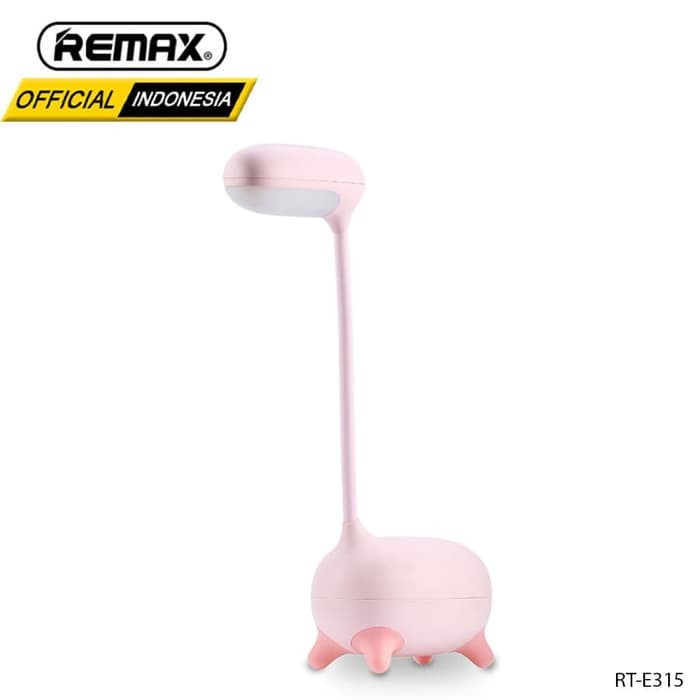 Remax Deer LED Lamp Lampu Meja RT-E315 - Lampu Tidur Remax - Merah Muda - putih