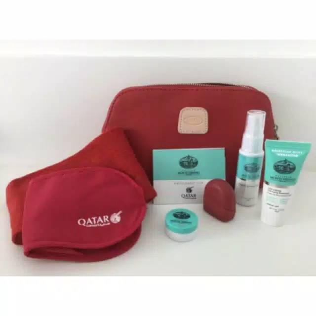 NEW TRAVEL KIT BRICS MILANO RED FROM QATAR AIRWAYS