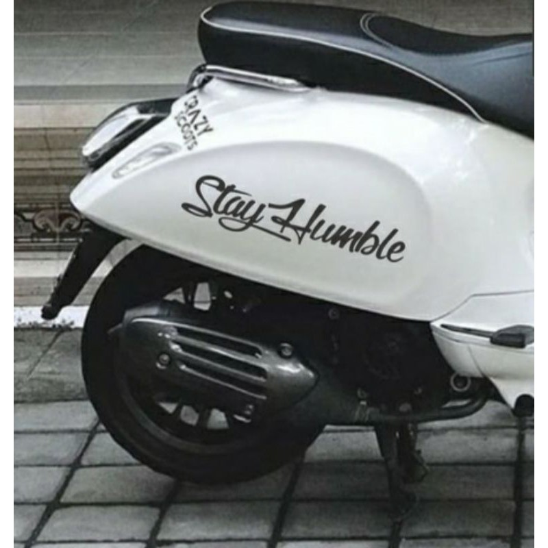 STIKER MOTOR VESPA MODEL STAYHUMBLE STIKER VESPA CUTTING STIKER MOTOR VESPA MOTOR SCOOPY DLL