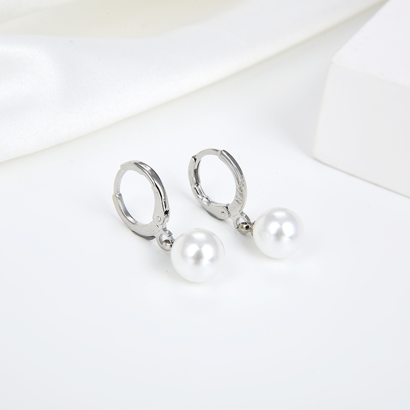 anting titanium wanita emas muda mutiara anti karat dewasa tusuk korea asli panjang dan luntur korea style selamanya dewasa 80e