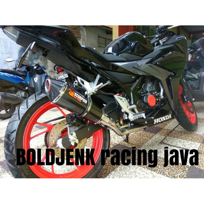 Knalpot racing SCORPION carbon fullset Cb150/cbr150/mgpro