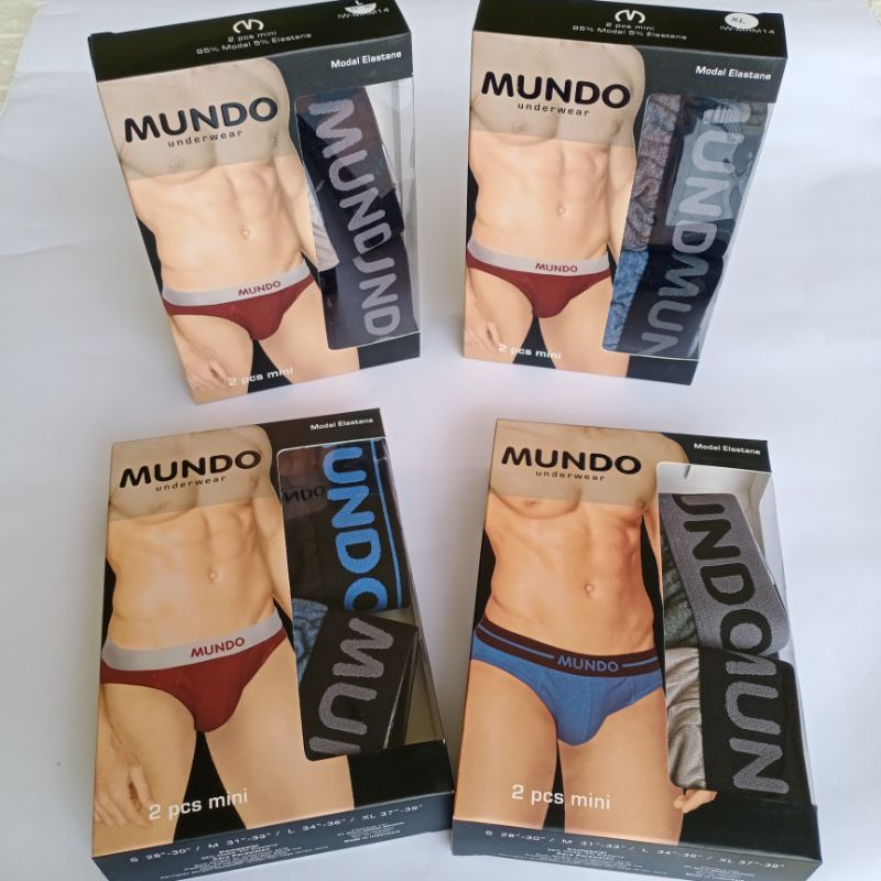 Mundo Celana Dalam Pria Original Ada Box isi 2pcs