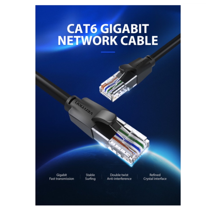 Vention Kabel LAN Cat6 UTP Gigabit Ethernet RJ45 Network 0.5m 1m 1.5m