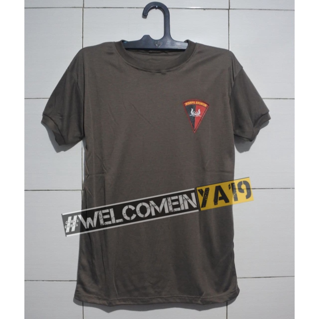 Kaos Lengan Pendek Brimob / Kaos Dalam Brimob / Kaos Oblong Brimob