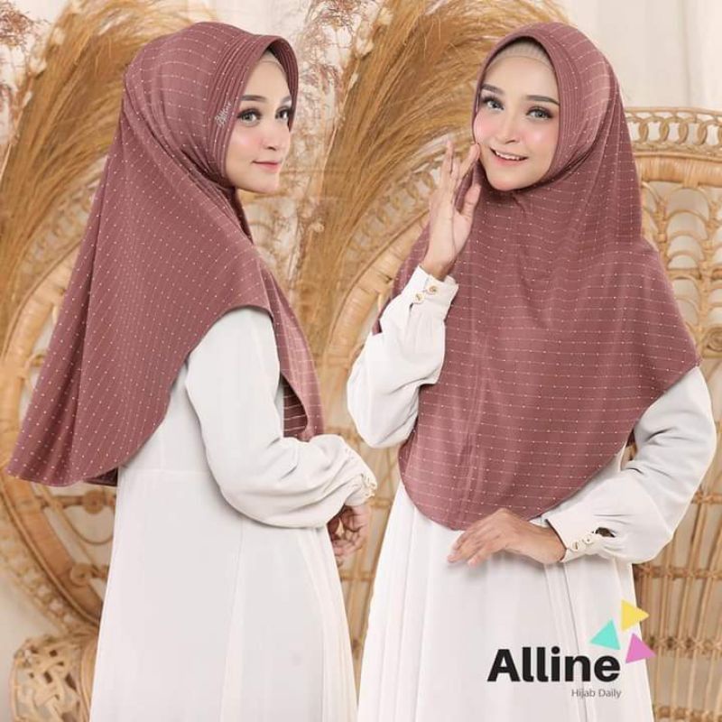 "TERBARU" ORI ALLINE BERGO KHIMAR PET AYRINE PREMIUM ORIGINAL HIJAB KERUDUNG JERSEY BARBARA POLKA KE