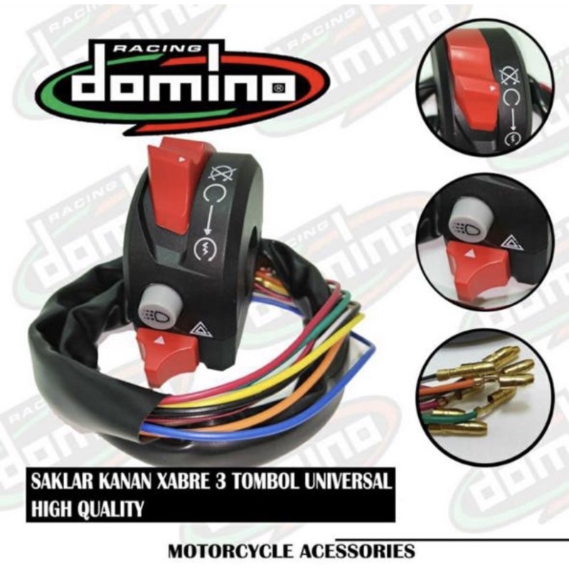 Holder Saklar Kanan Stater ON OFF Engine Mesin Sen Hazard Domino Model Xaber KTC Universal Motor