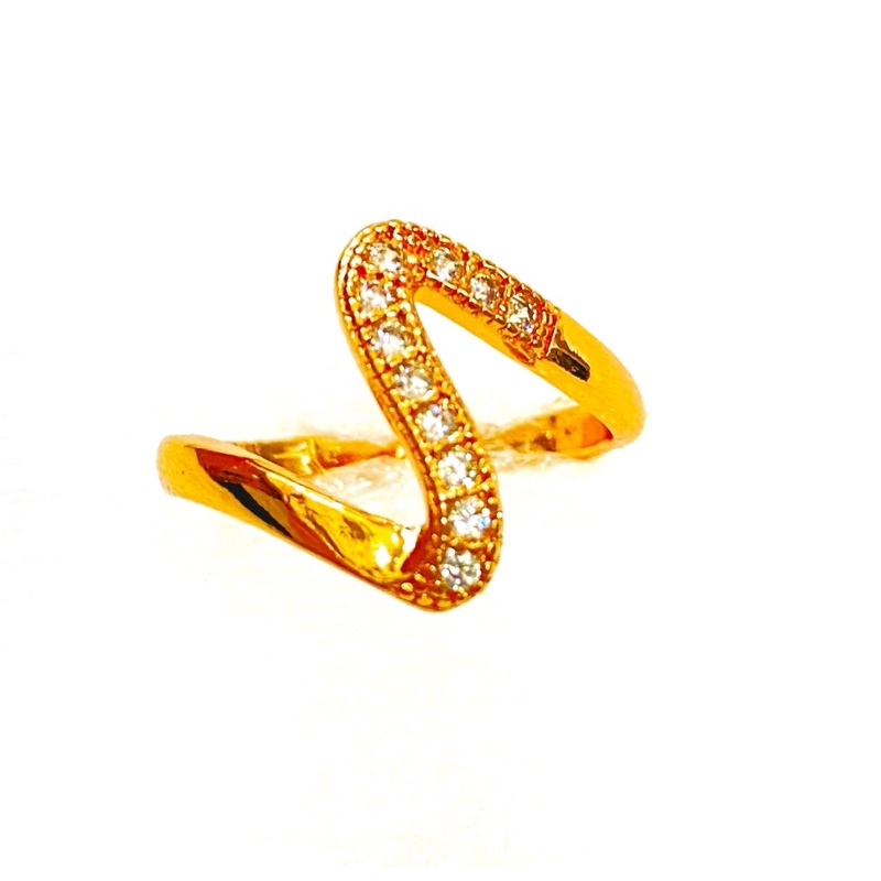 [tiara] cincin wanita /cincin love kupu / cincin lapis emas / cincin replika emas/ cincin permata