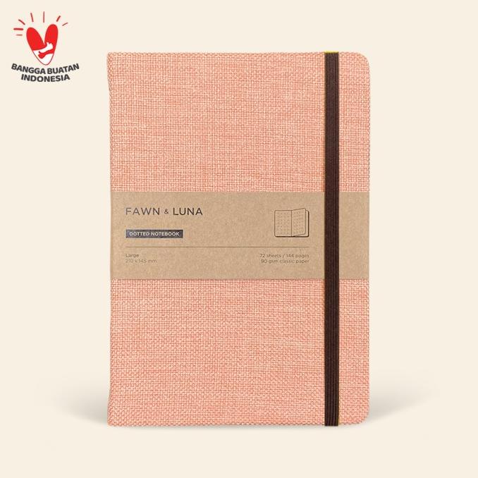 

[[COD]] Notebook A5 Large - Delight Peach Fabric - Buku Jurnal / Agenda TERJAMIN Kode 307