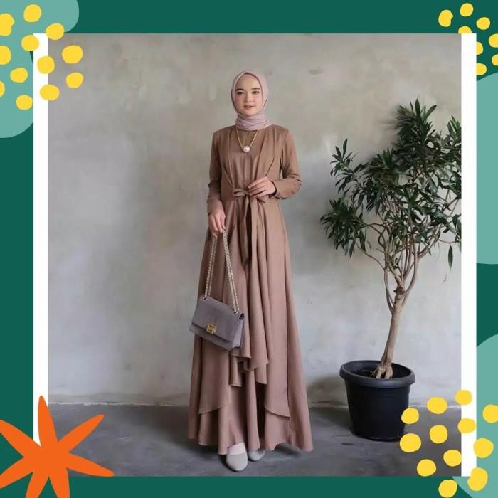 Gamis Wanita Jumbo Rpaluna Baju Dress Muslimah Big Size Terbaru