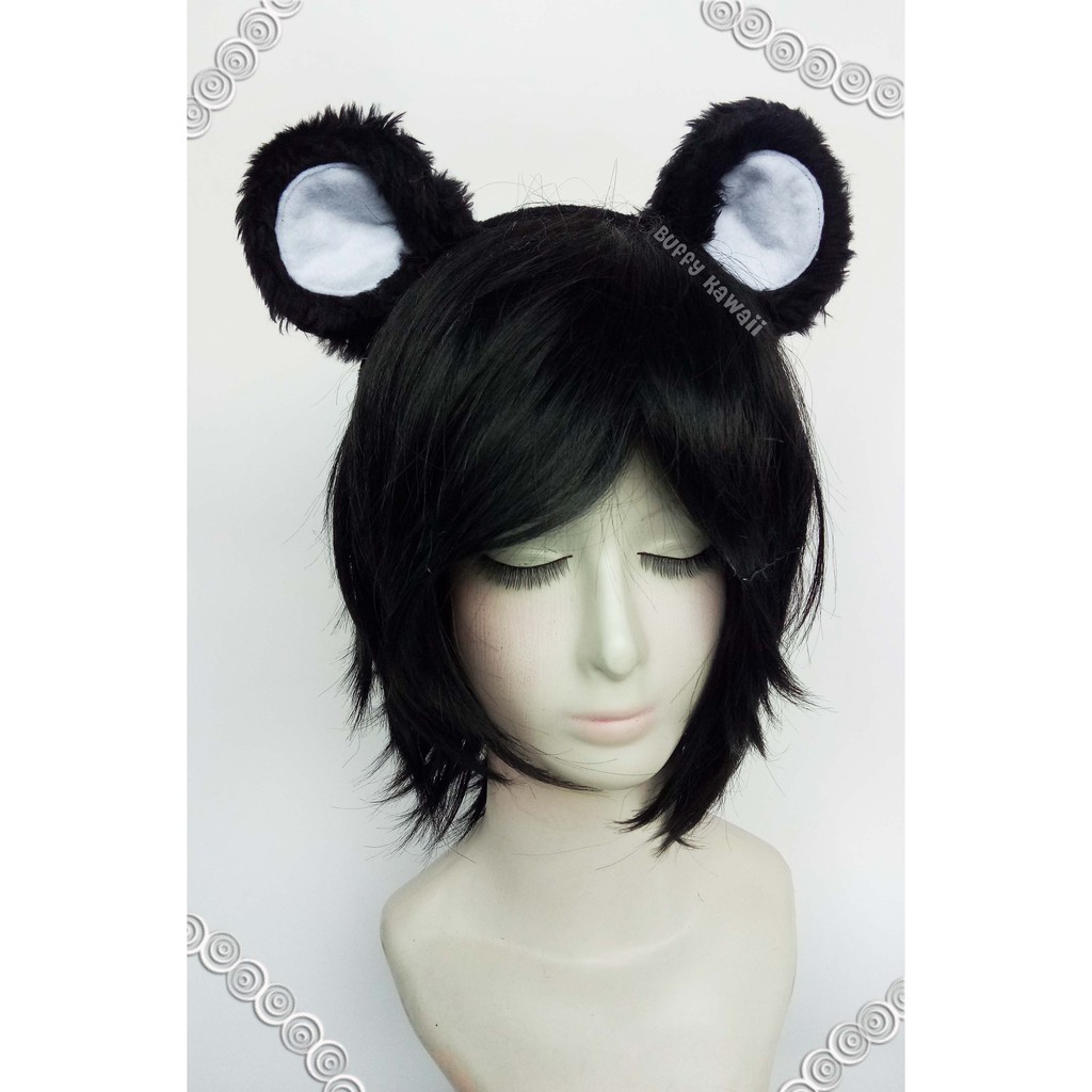 Headband ears animal bando beruang coklat dark brown pollar panda safari zoo teddy  bear furry doll halloween