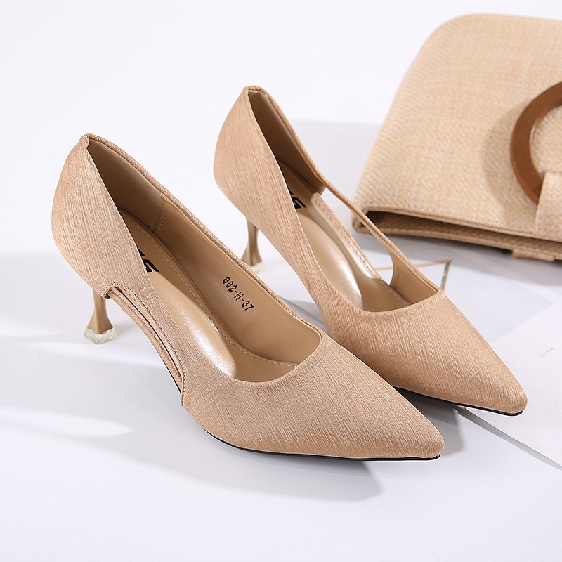 GARANSI XES 882-H / SEPATU WANITA HIGH HEELS BASIC IMPORT PREMIUM