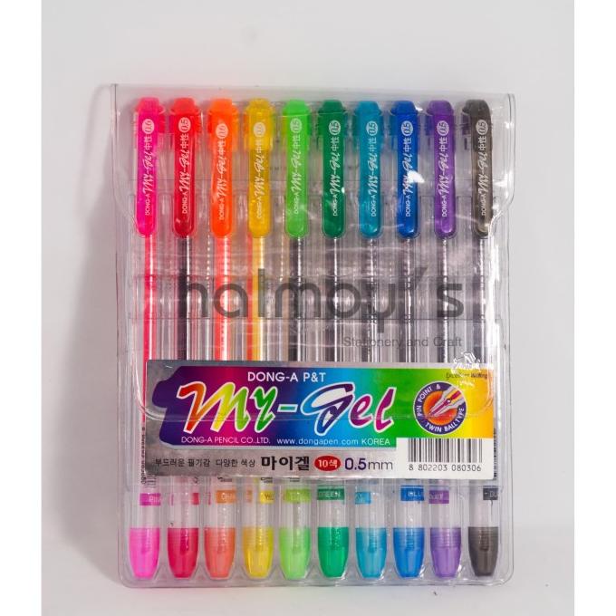 

(COD) PULPEN GEL / CAIR WARNA WARNI MY GEL 10 WARNA BOOM SALE Kode 204