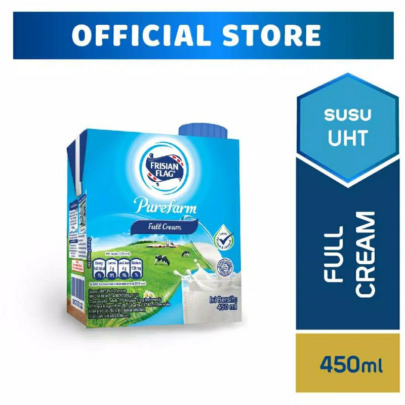 Susu UHT Frisian Flag Full Cream 450 ml