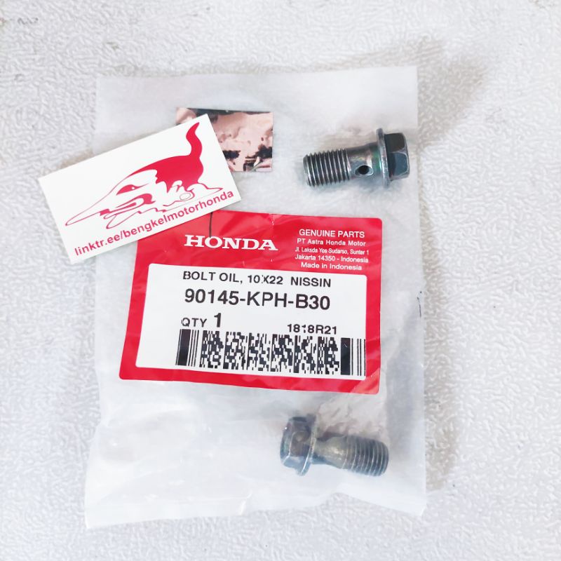 Bolt Oil 10x22 Nissin Baut Nepel Selang Minyak Rem Kaliper Vario Beat Scoopy Spacy PCX ADV Genio CB 