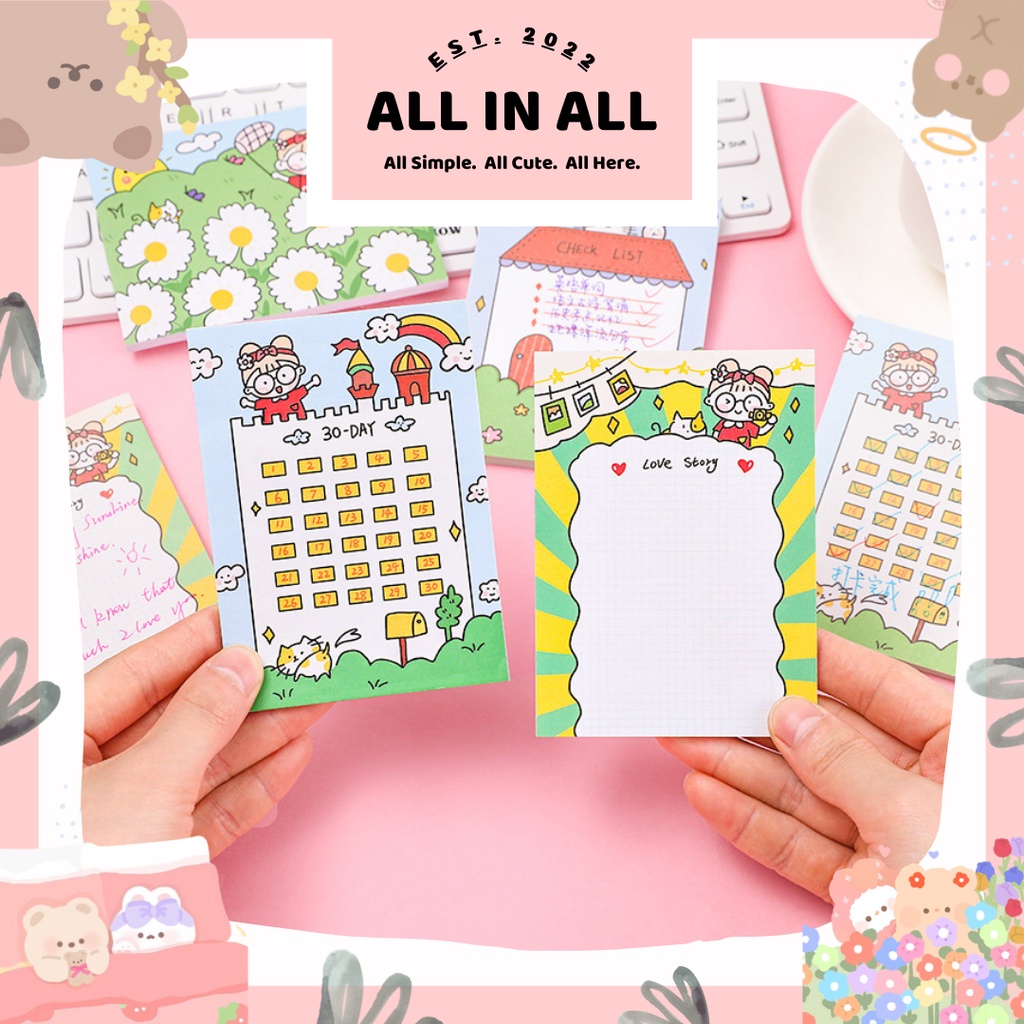 

❤️ALL IN ALL❤️KARAKTER KERTAS MEMO PAD LITTLE GIRL LUCU | STICKY NOTES | LEMBAR KERTAS PRINTED MEMO NOTE PAD