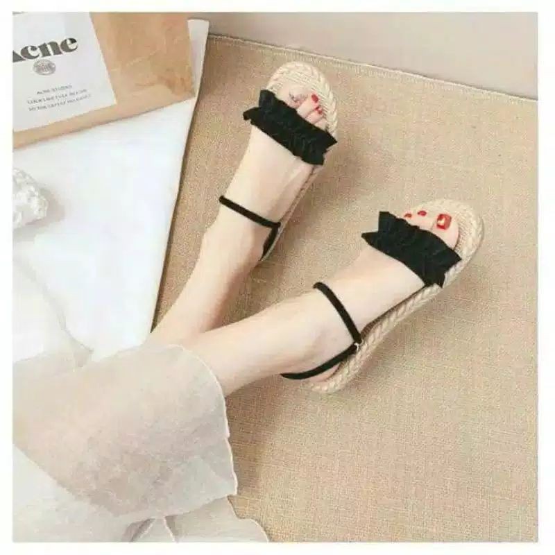 SANDAL WANITA  ETNIK SILANG KERUT