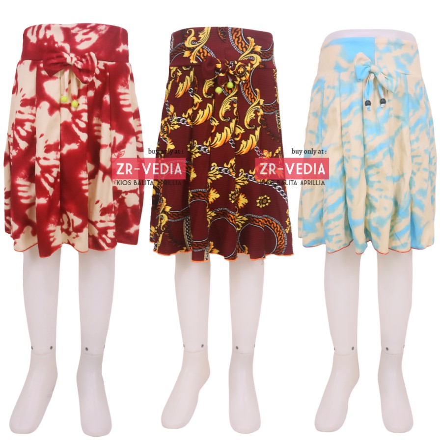 Rok Pita Bianca uk 6-7 Tahun / Motif Anak Perempuan Cewek Skirt Pendek Polos Import Best Quality