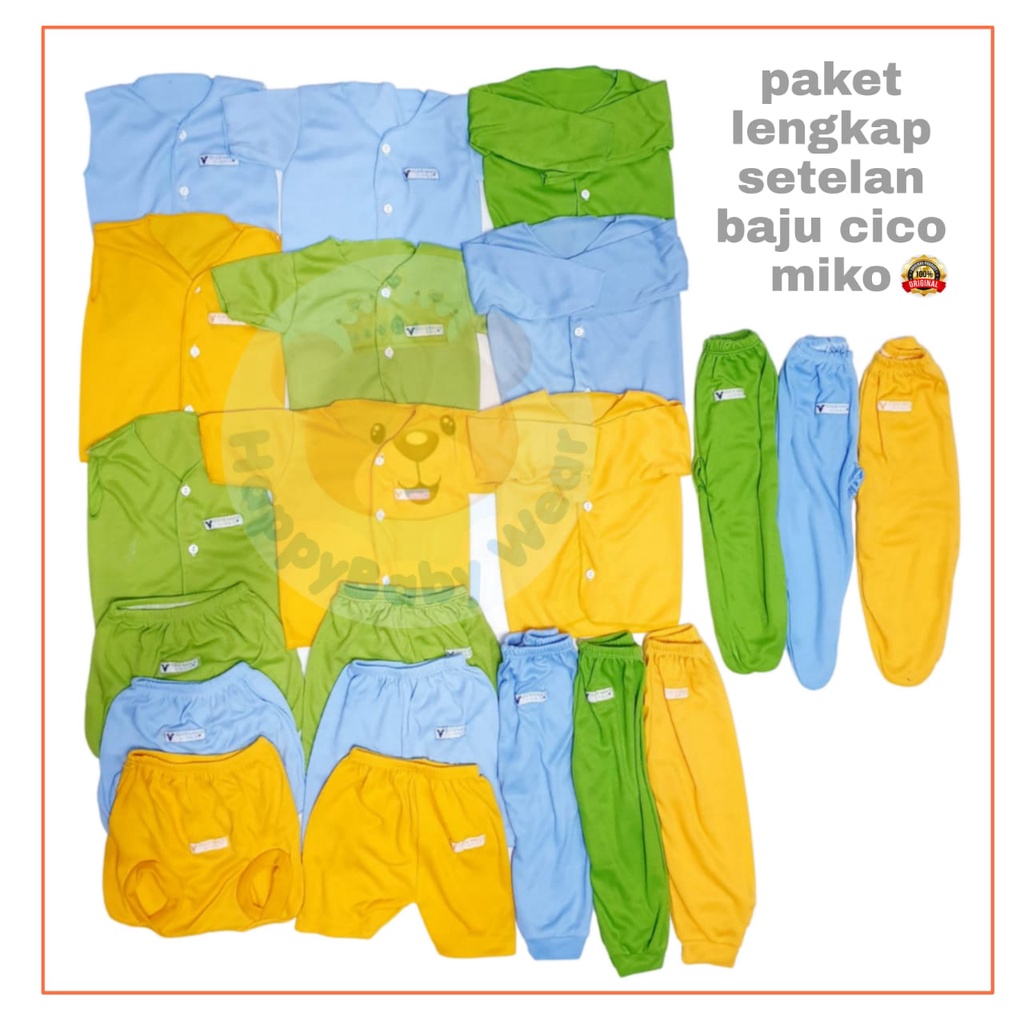 Original Paket Lengkap Baju Bayi Newborn (0-6M) Perlengkapan Bayi Baru Lahir &amp; Kado//cico miko// PAKET LENGKAP NewBorn/3-6m Libby