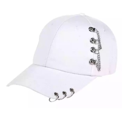 Topi Pria Ring Anting Rantai Samping Pria dan Wanita Distro New Style