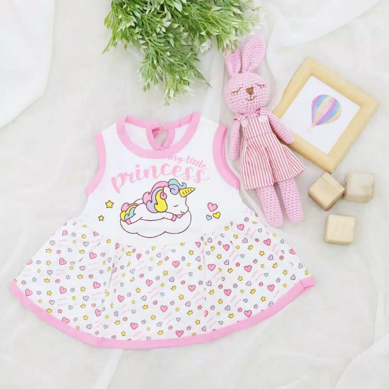 Dress Bayi Fashion Girl 0-2 Thn motif unicorn