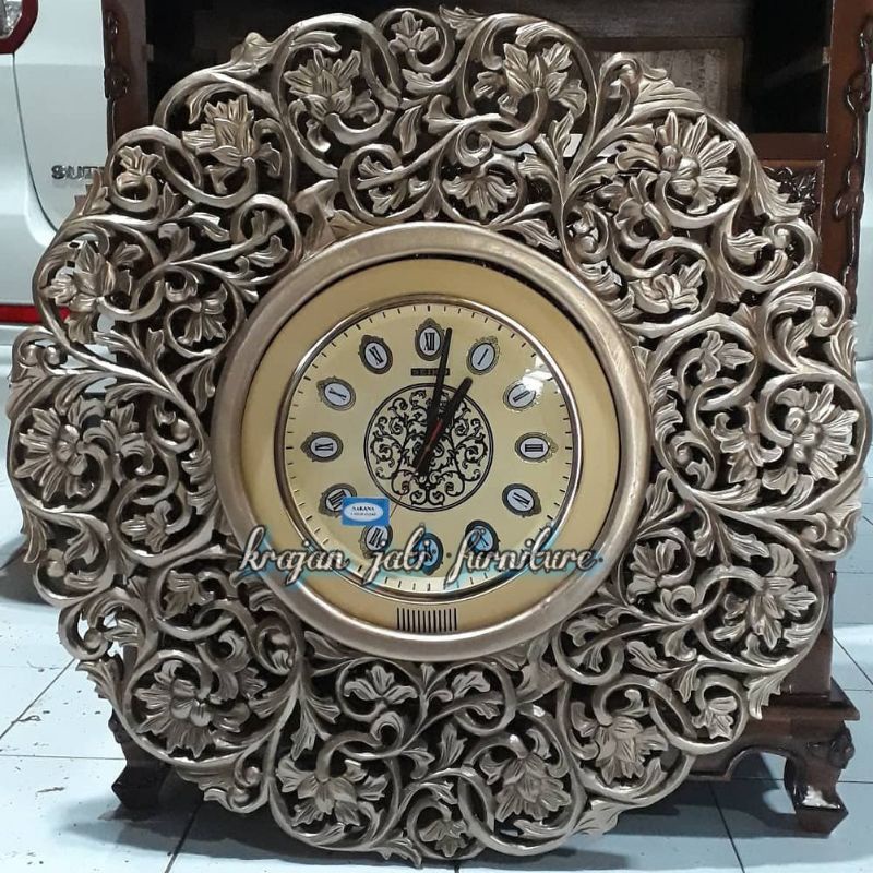 JAM DINDING JATI UKIR JEPARA