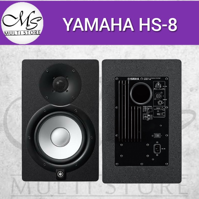 Yamaha HS8 - HS 8 - HS-8 - Speaker Studio Monitor Flat - 1Set - Hitam - Black - Original