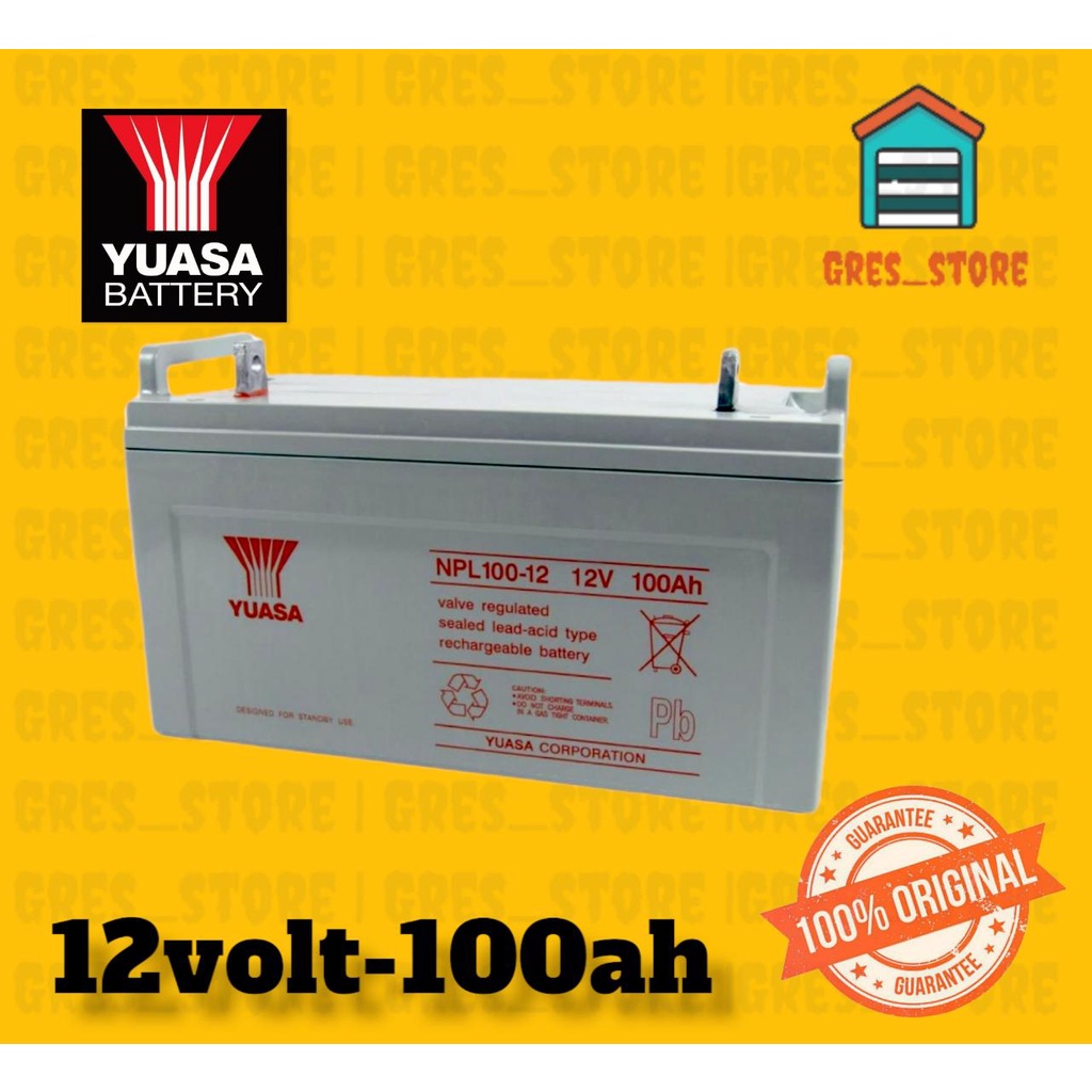 Baterai Kering Yuasa 12v 100ah 12 v 100 ah AKI KERING YUASA 12V 100Ah