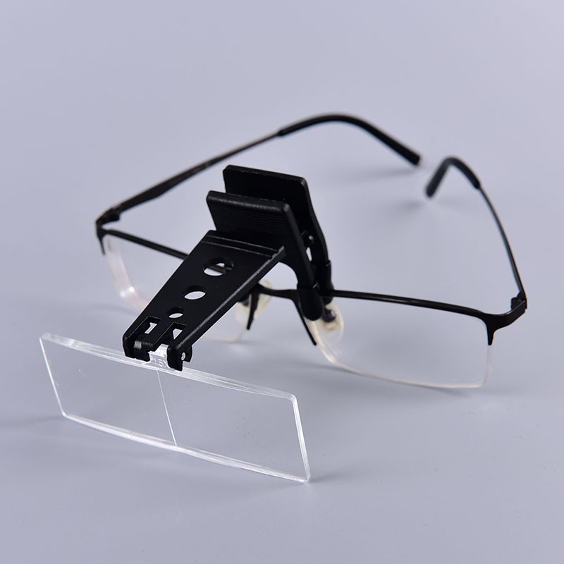 High cost performance Clip-on Eye Glasses Binocular Magnifier Eyeglasses With 3 Lens 1.5X,2.5X,3.5X