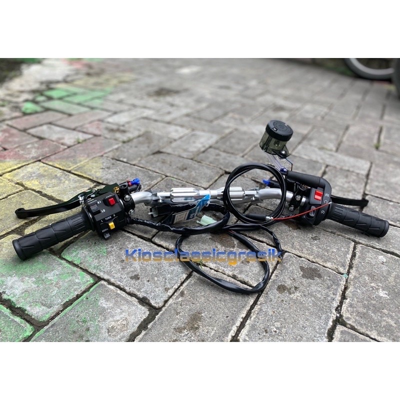 Paket stang stir day copy daytona set holder kanan ksr holder kiri ninja rr master rem copy rcb