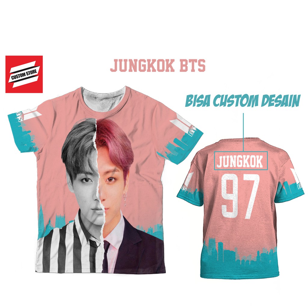 Baju Jungkok Bts Kaos Anak Perempuan Fullprint Custom Desain Sendiri