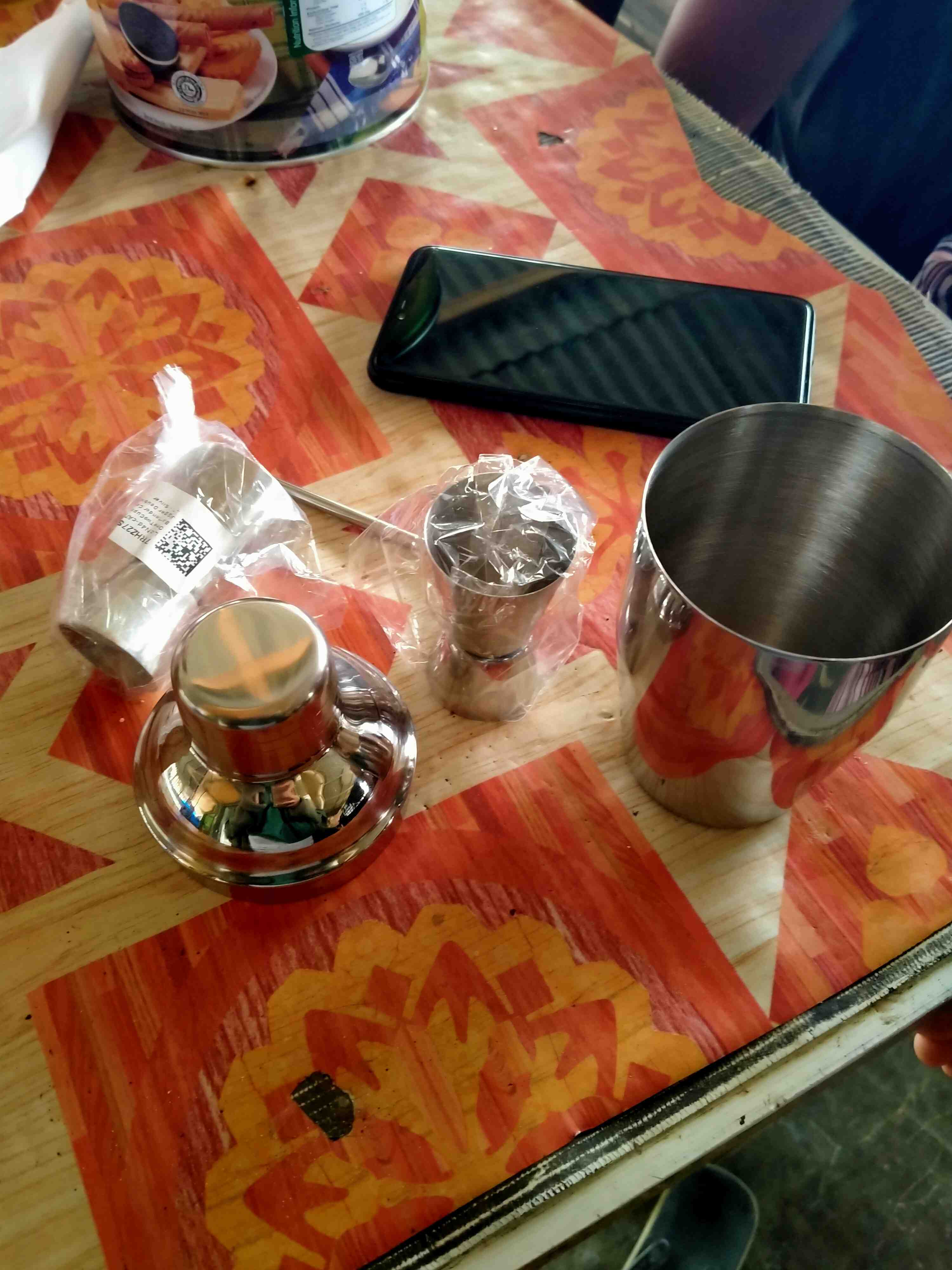 Shaker Minuman Pengocok Minuman Gelas Ukur Bartender Bar Set Cocktail Stainless 5 In 1