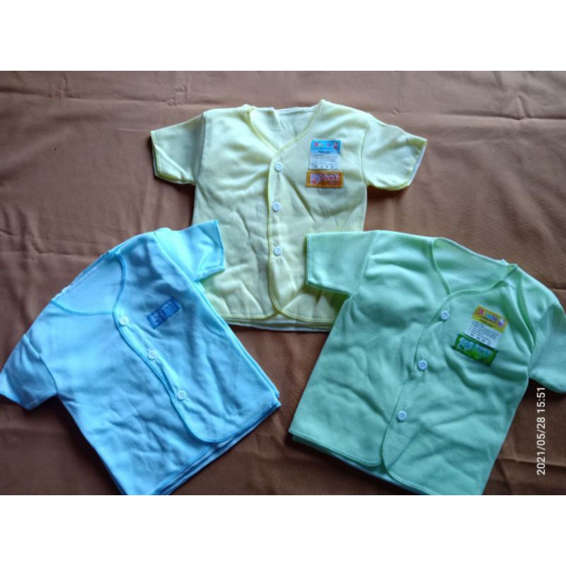 Baju Bayi Tangan Pendek Polos Newborn Arimbi NJA 0-3 Bulan