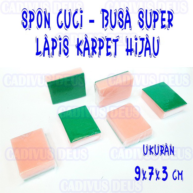 SPON CUCI PIRING - SPON BUSA CUCI LAPIS KARPET HIJAU