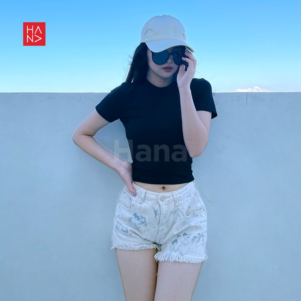 HanaFashion JKT - Jessie Crop Top Kaos Pendek Wanita - CT075