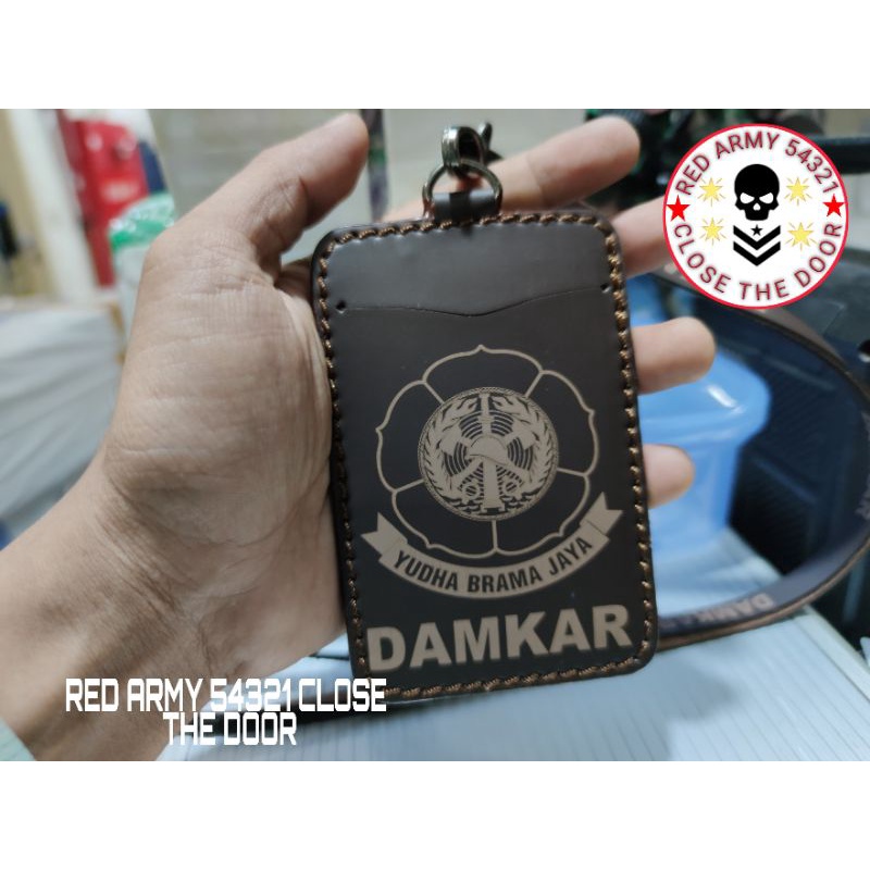 

Tali Holder Nametag ID Card DAMKAR Coklat