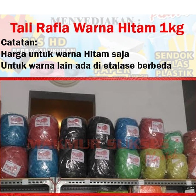 

Tali Rafia Warna Hitam Tebal 1kg
