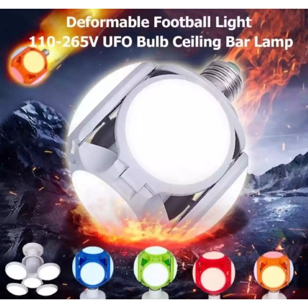 Bohlam Lampu LED 40 Watt Model Dragon Ball lampu Kamar Lampu Hias Lampu Ruangan Lampu Dekorasi-Lampu Bohlam Dragon Ball Lampu Bola Football UFO Cahaya LED Putih