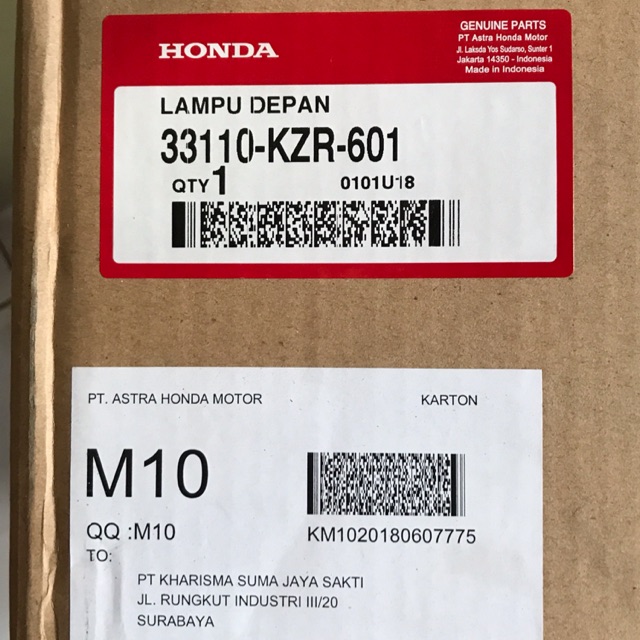 Reflektor depan Lampu depan only Honda Vario 125 Non LED ori 33110 KZR 601 tanpa dop lampu