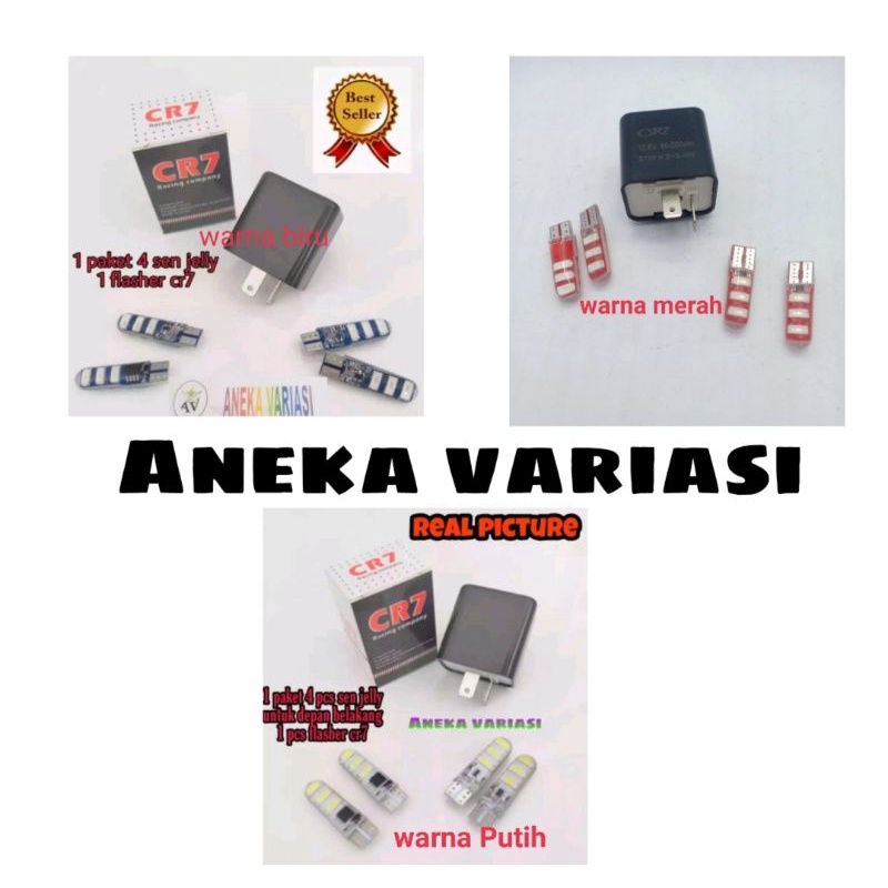 paket 4 lampu sen jelly + flasher sein bisa atur kecepatan kedip