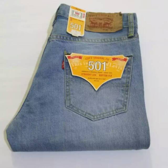 Celana Leviss 501 pria.  Celana panjang pria bahan jeans Denim. Levis standar reguller