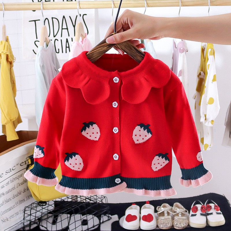 CHUBBI 1 Sweater Anak Bayi Perempuan Korea Strawberry