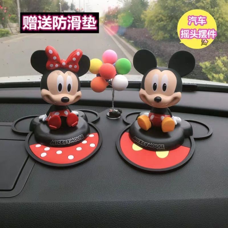 pajangan mickey minnie boneka hiasa dasbord mobil balon mickey Pajangan Mobil Kepala goyang Mickey Minnie Mouse