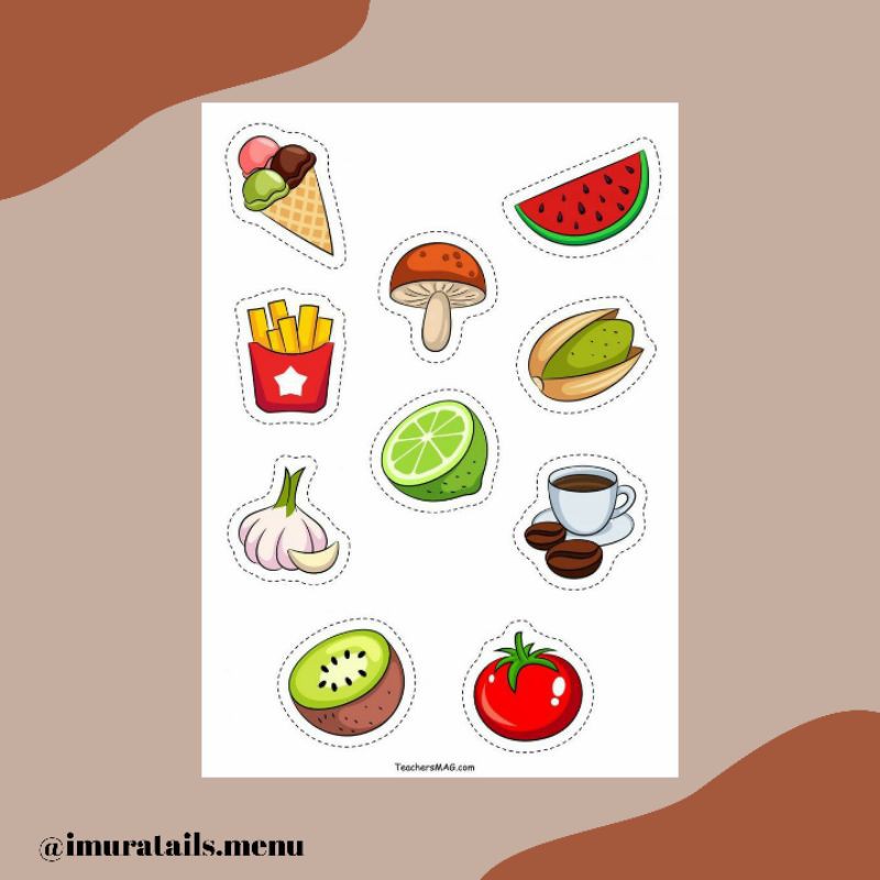 54pcs Sticker Tumblr Food 3