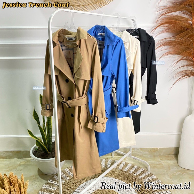 Trench Coat wanita Jessica Mantel Autumn winter women hangat trunk import korea