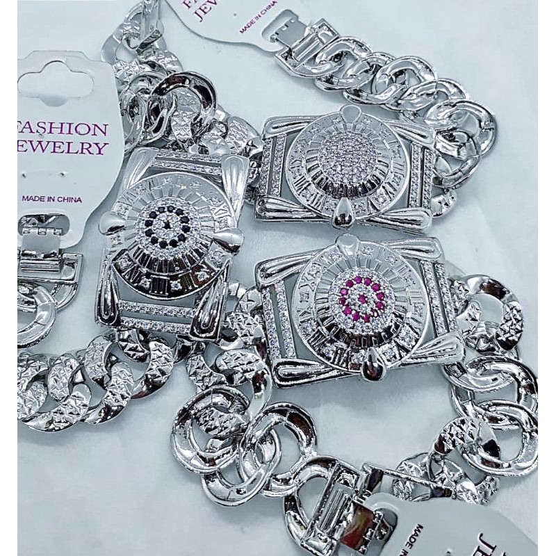 Gelang Xuping Asli 100% Lapis Emas 24K Rantai Plat Mewah .