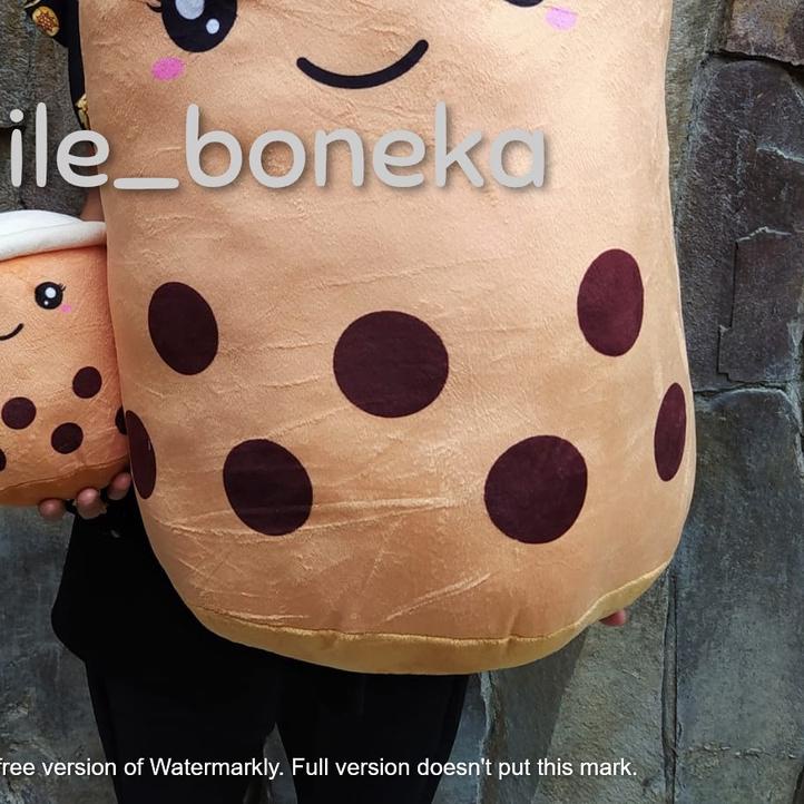 ♩ S Boneka/Boneka Boba Mini Brown Sugar Cute Uk. 20cm ✹