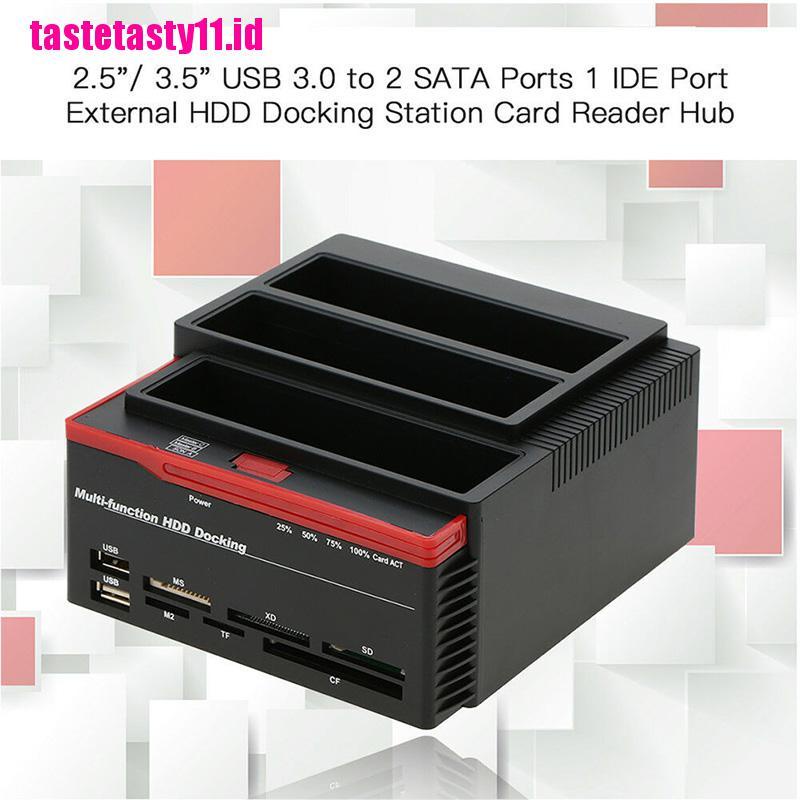 【TTID】External Triple SATA IDE HDD Docking Station 2.5''/3.5''Hard Drive Card R