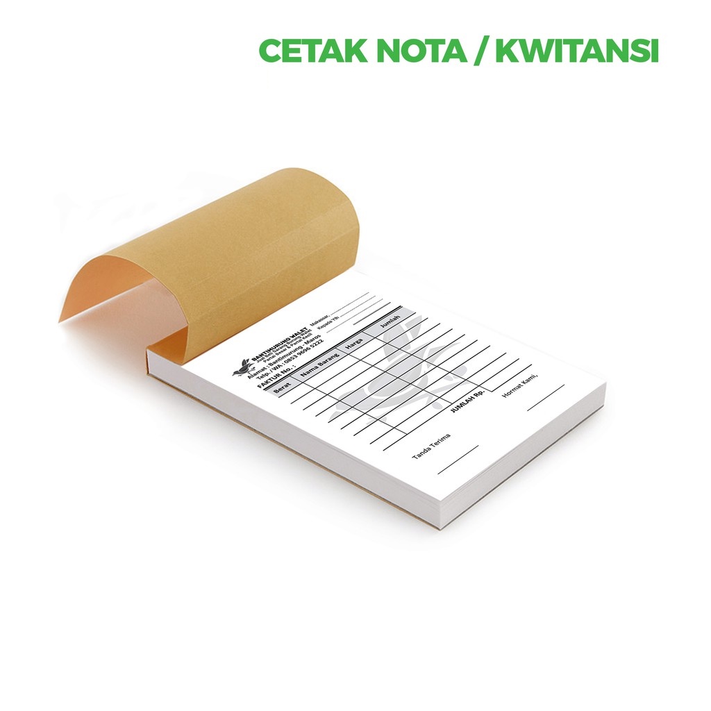 

CETAK NOTA/BIKIN NOTA / CETAK KWITANSI/ CETAK NOTA