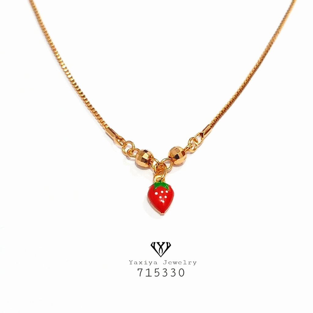 

Kalung Koye Anak Strowberry Perhiasan Lapis Emas 18K Yaxiya Jewelry 563